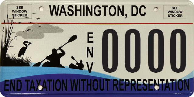 DC DMV Anacostia River Commemorative License Tag