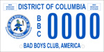 DC DMV Tag Bad Boys Club