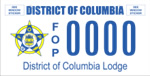 DC DMV Tag District of Columbia Lodge/FOP