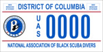 DC DMV Tag National Association of Black Scuba Divers