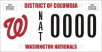 DC DMV Tag Washington Nationals