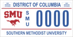 DC DMV Tag Southern Methodist University