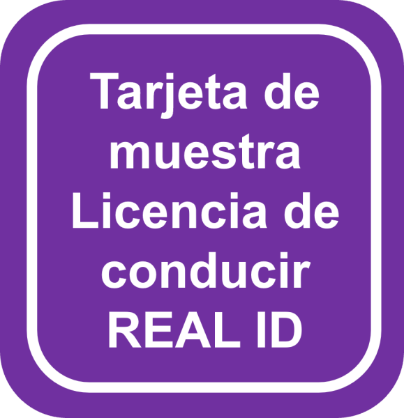 Tarjeta de muestra Licencia de conducir REAL ID