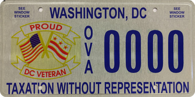 DC DMV DC Veteran Tag