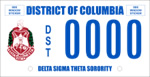 DC DMV Tag Delta Sigma Theta Sorority