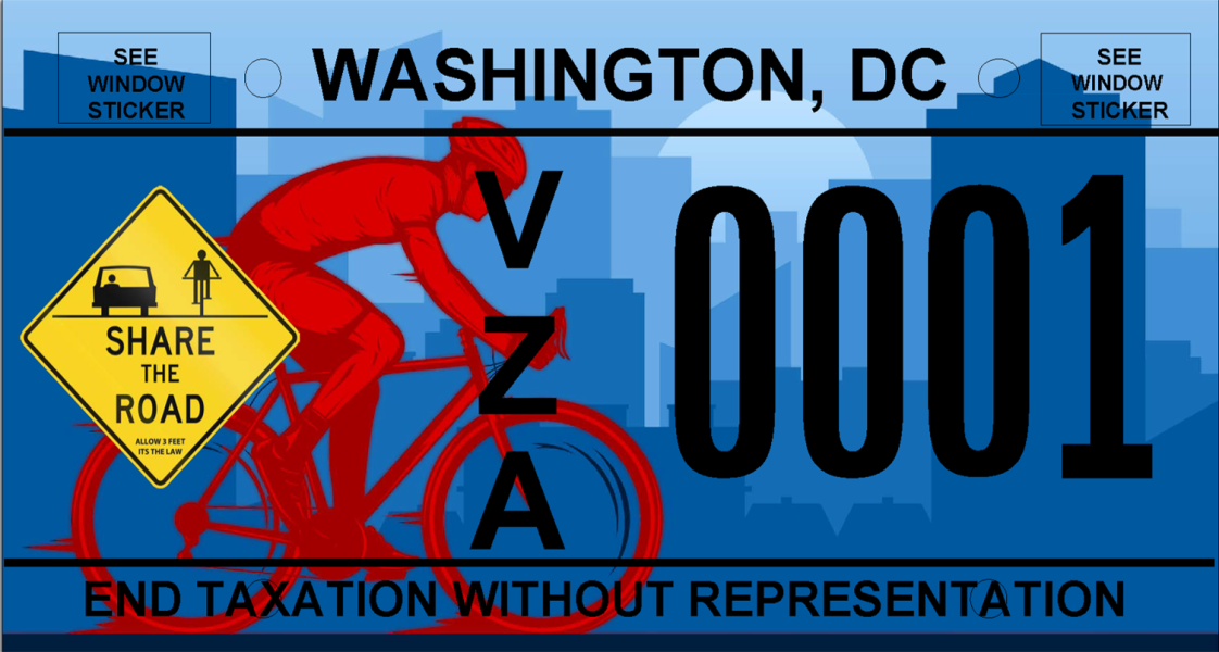 DC DMV Vision Zero Bicycle Awareness Tags